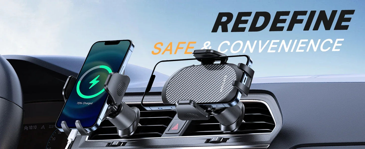 Car Phone Holder Phone Holders for Your Car with Metal Hook Clip Air Vent Cell Phone Stand Car Mount Universal