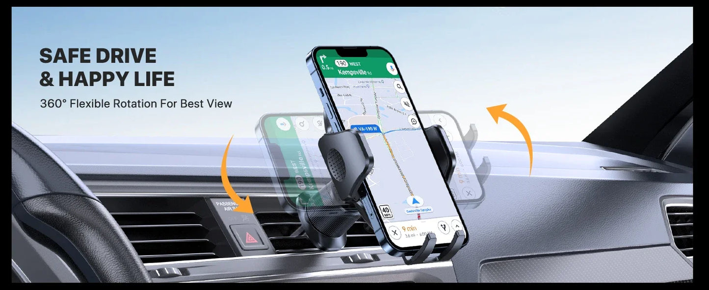 Car Phone Holder Phone Holders for Your Car with Metal Hook Clip Air Vent Cell Phone Stand Car Mount Universal