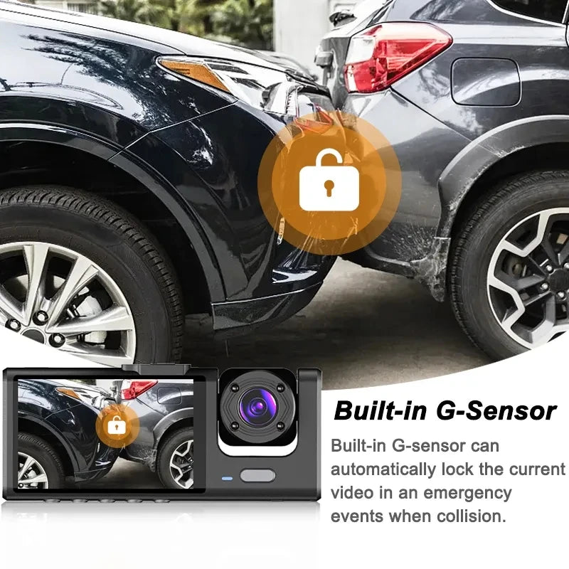 1080P Car Dvr 2/3 Camra Dash Cam for Cars Camera for Vehicle Recorder Video Front Optional Rear Camera Night Vision Dashcam