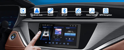 Haudio 9" Wireless Double Din Car Stereo, Car Radio with Apple Carplay & Android Auto/BT 5.4/Backup Camera/Mirror Link/WiFi-6