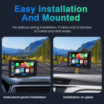 Portable Touch Screen 7inch IPS CarPlay Android Auto Car Radio Multimedia Video Player GPS Navigation  Wifi  Rear View Camera