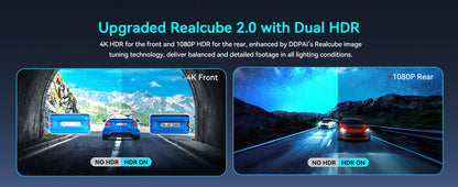 2025 New DDPAI 4K Dash Cam Z60 Pro Support Front and Rear Car Camera SONY STARVIS2 678 Sensor 5GHz Wi-Fi GPS ADAS Car DVR