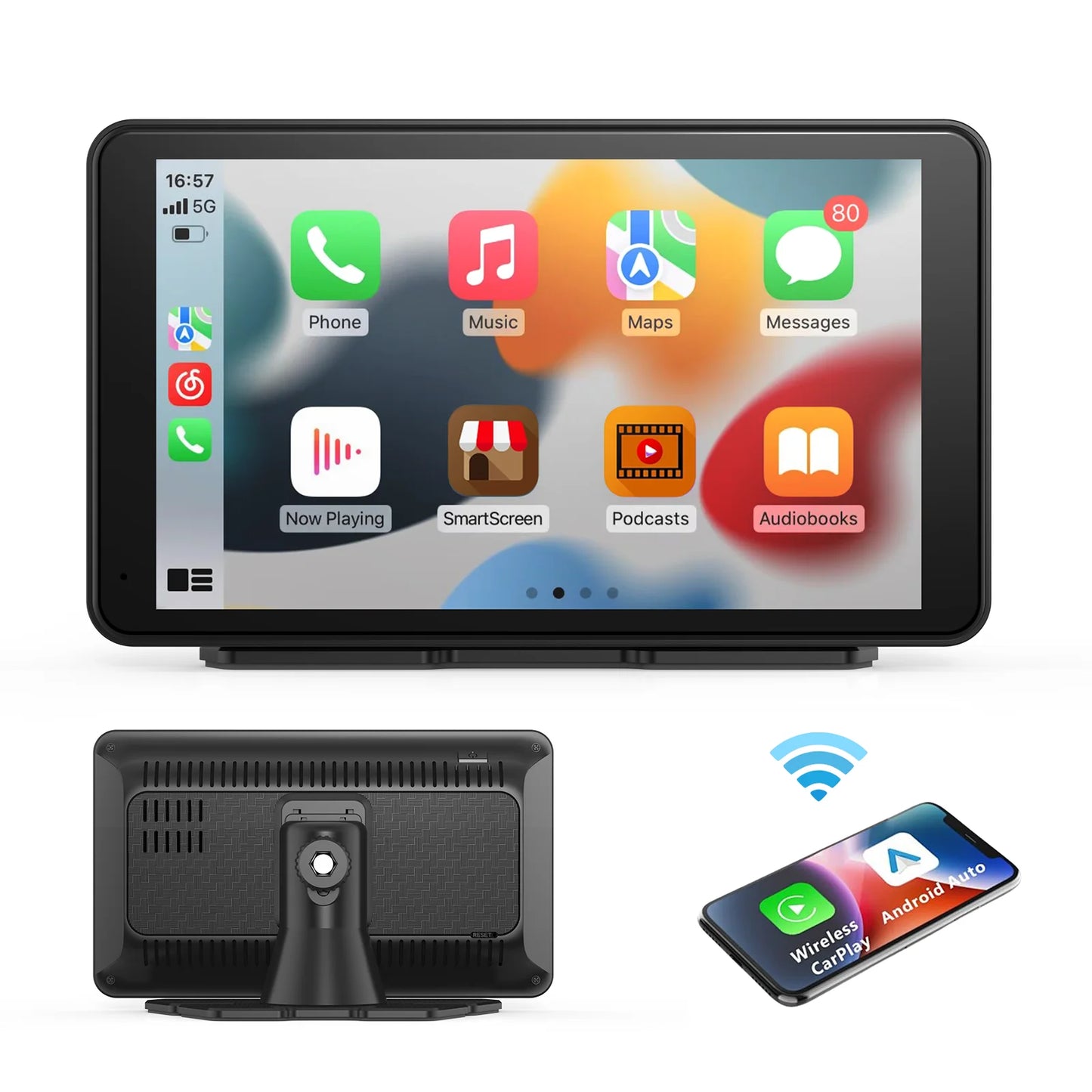 Pionray 11 inches android auto Universal Portable Carplay for Car Screen Car Radio WIFI Video Wireless Carplay Screen for Apple