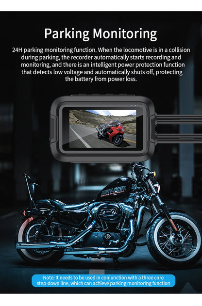 Dual 1080P Motorcycle DVR Full Body Waterproof Moto Camera WiFi GPS Dash Cam Front Rear Driving Video Recorder Black Box