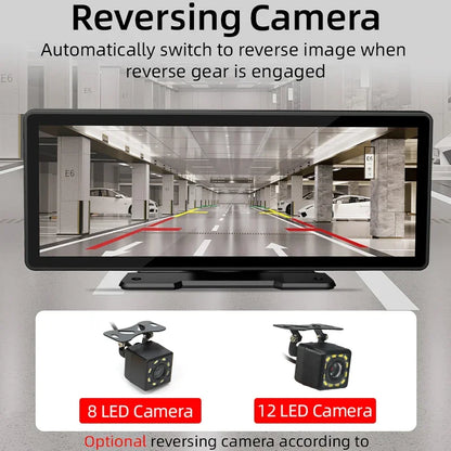 10.26 Inch Portable Wireless Carplay Screen HD Rear Reversing Camera Car Radio DVR MP5 Multimedia Video Player Android Auto