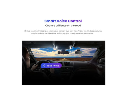 DDPAI Dash Cam N5 Dual Front and Rear 4K Ultra HD Resolution Dash Camera NightVIS ADAS GPS Auto record