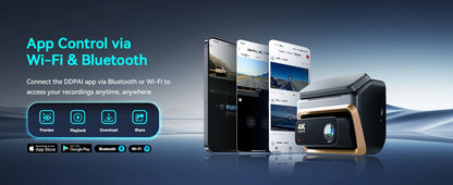 2025 New DDPAI 4K Dash Cam Z60 Pro Support Front and Rear Car Camera SONY STARVIS2 678 Sensor 5GHz Wi-Fi GPS ADAS Car DVR