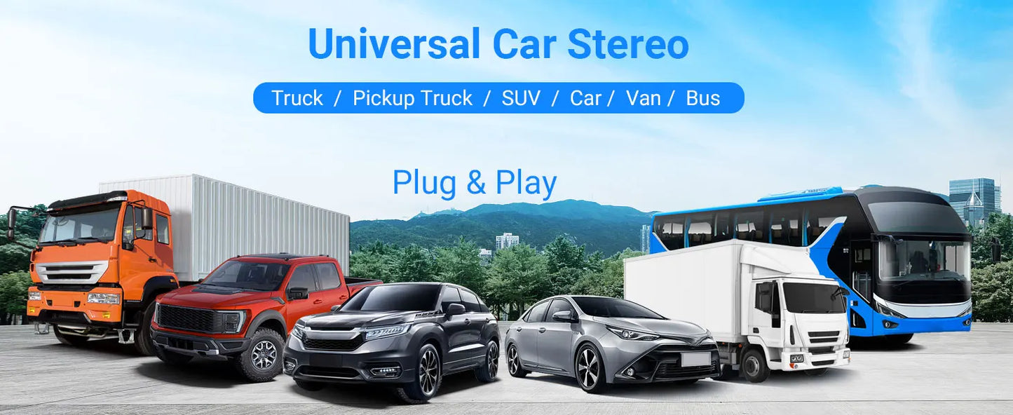 Haudio 9" Wireless Double Din Car Stereo, Car Radio with Apple Carplay & Android Auto/BT 5.4/Backup Camera/Mirror Link/WiFi-6
