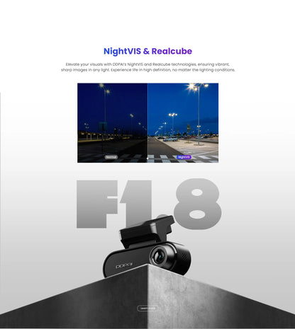 DDPAI Dash Cam N5 Dual Front and Rear 4K Ultra HD Resolution Dash Camera NightVIS ADAS GPS Auto record