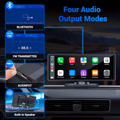 Pionray 11 inches android auto Universal Portable Carplay for Car Screen Car Radio WIFI Video Wireless Carplay Screen for Apple