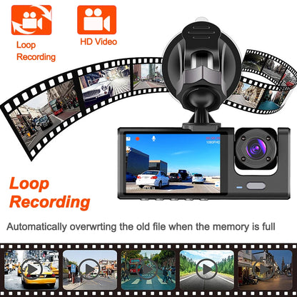 1080P Car Dvr 2/3 Camra Dash Cam for Cars Camera for Vehicle Recorder Video Front Optional Rear Camera  Night Vision Dashcam