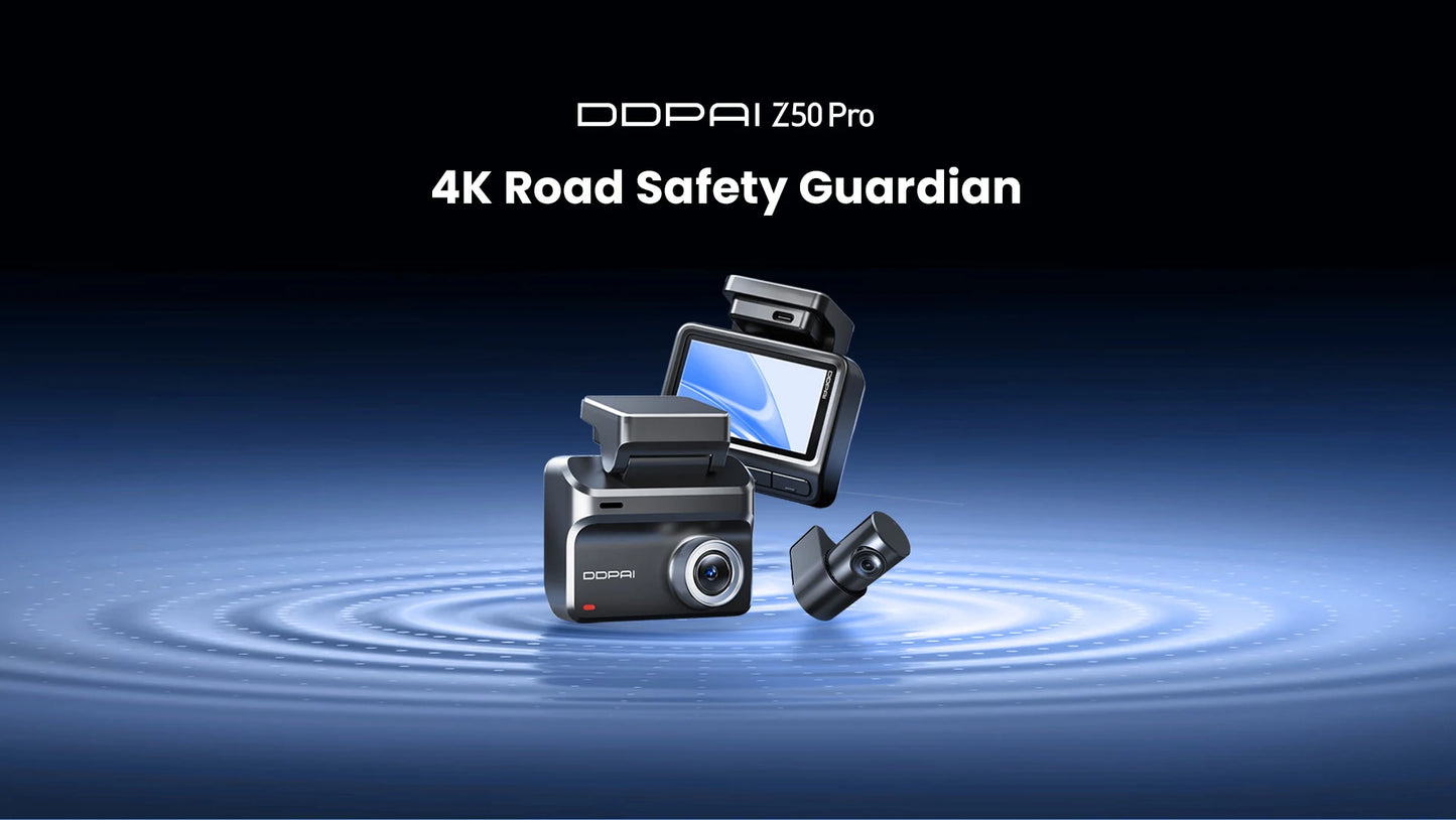 2025 New DDPAI Dash Cam Z50 Pro 4K Car Camera Night Vision 5GHz Wi-Fi GPS ADAS 24H Parking Monitor Support Front and Rear Cam