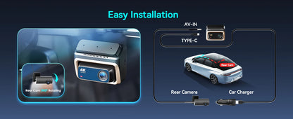 2025 New DDPAI 4K Dash Cam Z60 Pro Support Front and Rear Car Camera SONY STARVIS2 678 Sensor 5GHz Wi-Fi GPS ADAS Car DVR