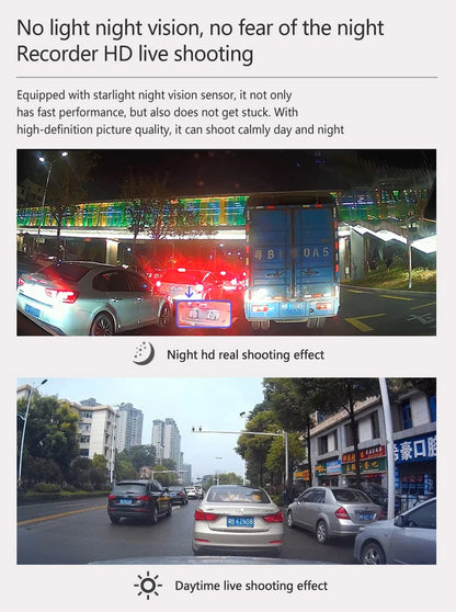 10-inch for Car Touch Screen Video Recorder Rearview mirror Dash Cam Front and Rear Camera Mirror DVR （Rear camera optional）