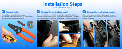 Haudio 9" Wireless Double Din Car Stereo, Car Radio with Apple Carplay & Android Auto/BT 5.4/Backup Camera/Mirror Link/WiFi-6