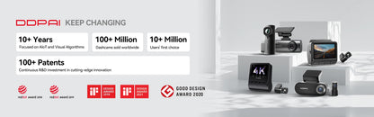 2025 New DDPAI Dash Cam Z50 Pro 4K Car Camera Night Vision 5GHz Wi-Fi GPS ADAS 24H Parking Monitor Support Front and Rear Cam