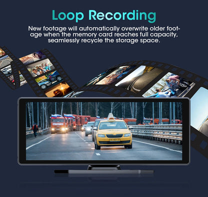 10.26 Inch Portable Wireless Carplay Screen HD Rear Reversing Camera Car Radio DVR MP5 Multimedia Video Player Android Auto