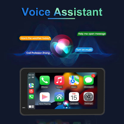 Portable Touch Screen 7inch IPS CarPlay Android Auto Car Radio Multimedia Video Player GPS Navigation  Wifi  Rear View Camera