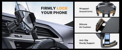 Car Phone Holder Phone Holders for Your Car with Metal Hook Clip Air Vent Cell Phone Stand Car Mount Universal