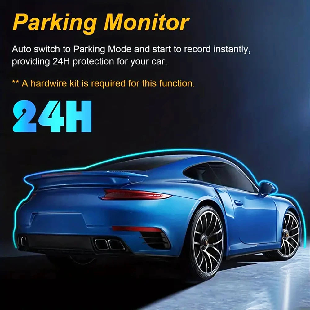 1080P Car Dvr 2/3 Camra Dash Cam for Cars Camera for Vehicle Recorder Video Front Optional Rear Camera  Night Vision Dashcam
