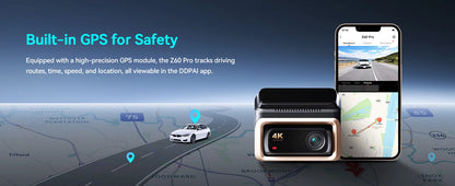 2025 New DDPAI 4K Dash Cam Z60 Pro Support Front and Rear Car Camera SONY STARVIS2 678 Sensor 5GHz Wi-Fi GPS ADAS Car DVR