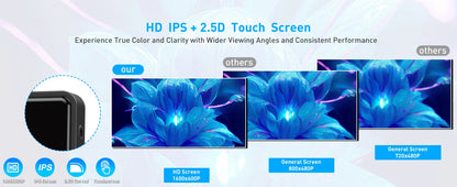 ESSGOO 10.26" portable universal car stereo Radio HD Tour screen GPS Navi WIFI Apple carplay Android auto BT MIrror link AUX FM