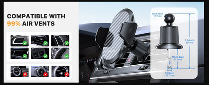 Car Phone Holder Phone Holders for Your Car with Metal Hook Clip Air Vent Cell Phone Stand Car Mount Universal