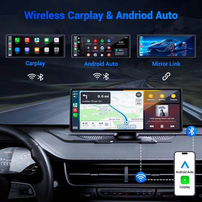 Pionray 11 inches android auto Universal Portable Carplay for Car Screen Car Radio WIFI Video Wireless Carplay Screen for Apple