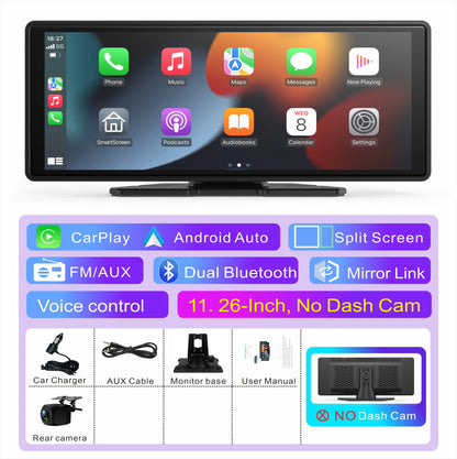 Pionray 11 inches android auto Universal Portable Carplay for Car Screen Car Radio WIFI Video Wireless Carplay Screen for Apple