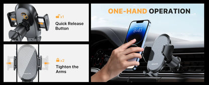 Car Phone Holder Phone Holders for Your Car with Metal Hook Clip Air Vent Cell Phone Stand Car Mount Universal
